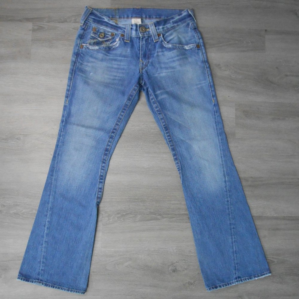 vintage True Religion bell bottom denim jeans